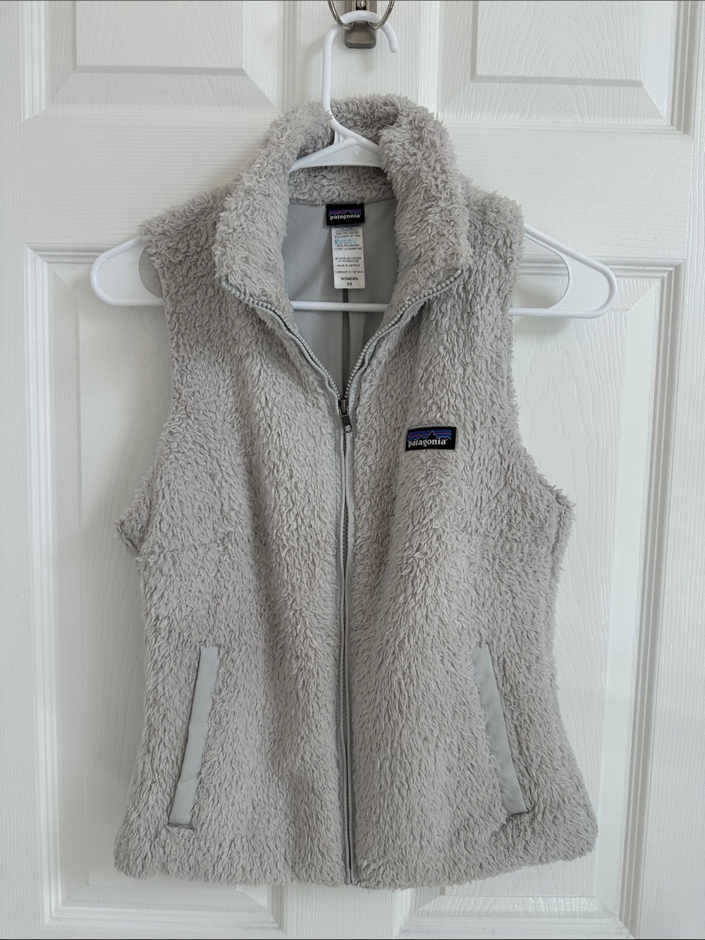 Patagonia Plush Fleece Vest in Light Gray